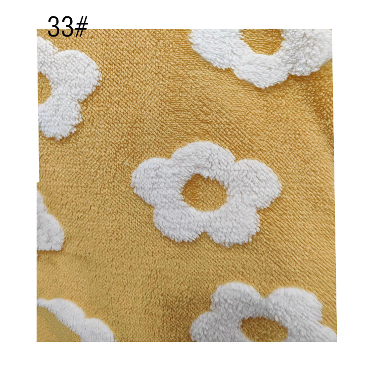 Factory in stock single-sided polyester jacquard cotton velvet flower clothing shoes and hats home textile bags crafts home