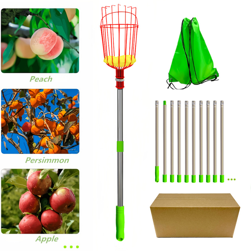 Cross-border hot fruit picking tool fruit picking artifact stainless steel high-altitude fruit picking tool fruit picking tool garden tool