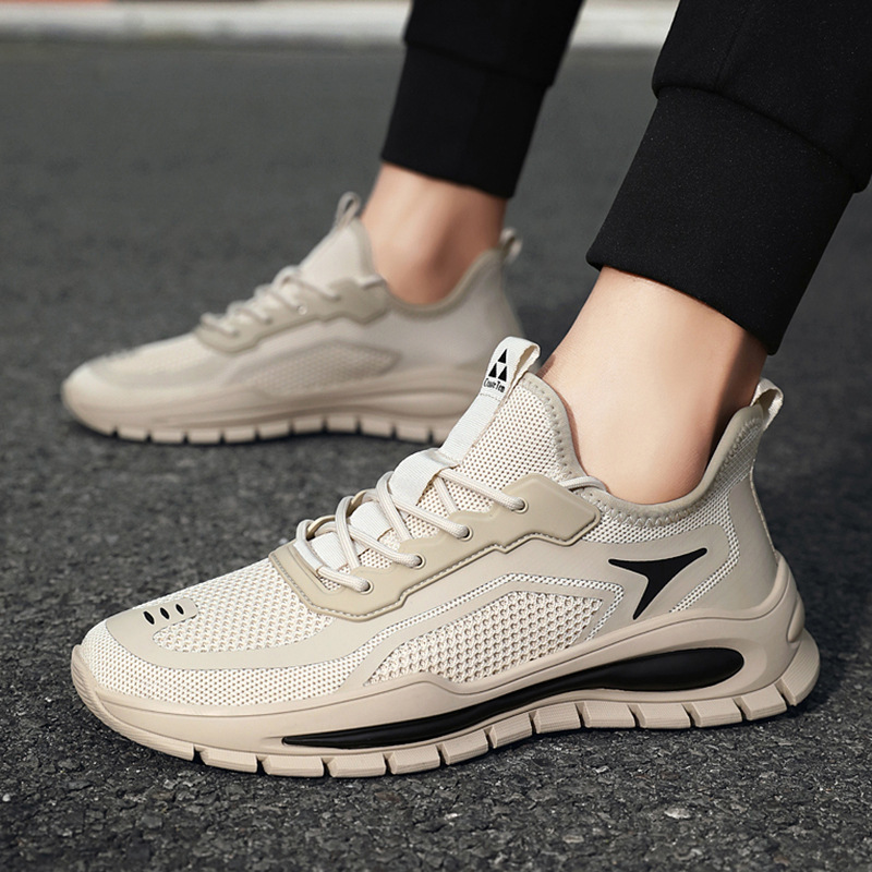 Cross-border men's shoes new comfortable and lightweight sports shoes fly knit running shoes fashion Korean version men's casual shoes wholesale