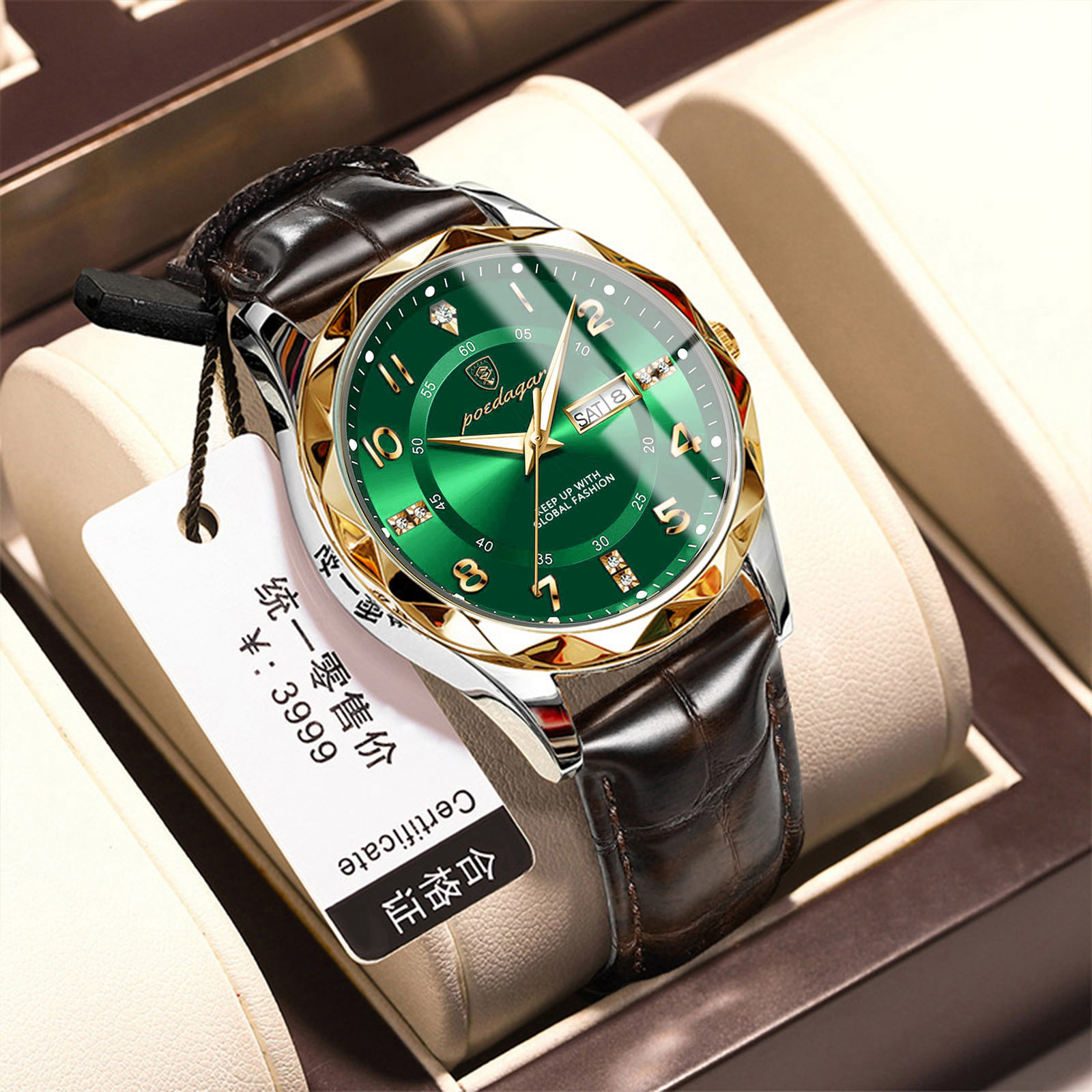 Picture of Swiss brand new belt men's watch waterproof luminous quartz watch live foreign trade explosions a generation of hair
