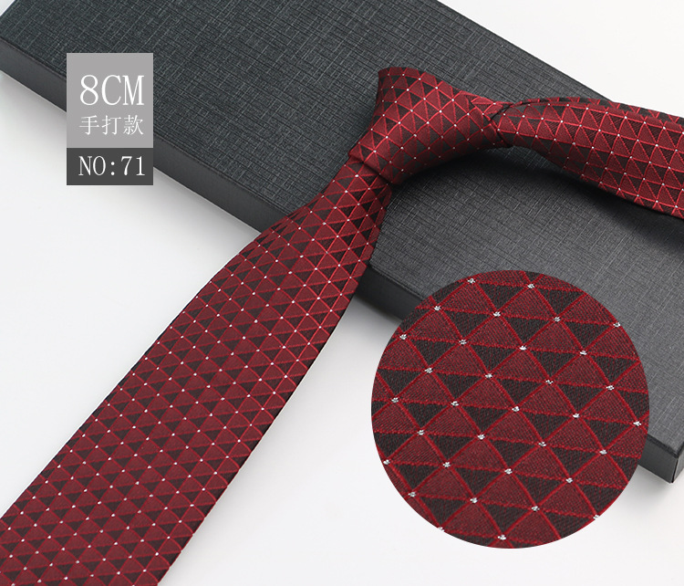 Picture of Men's Tie Business Shirt Stripesd Security Professional Formal Wear Wholesale Plus Logo Manufacturer 8cm Hand-Made