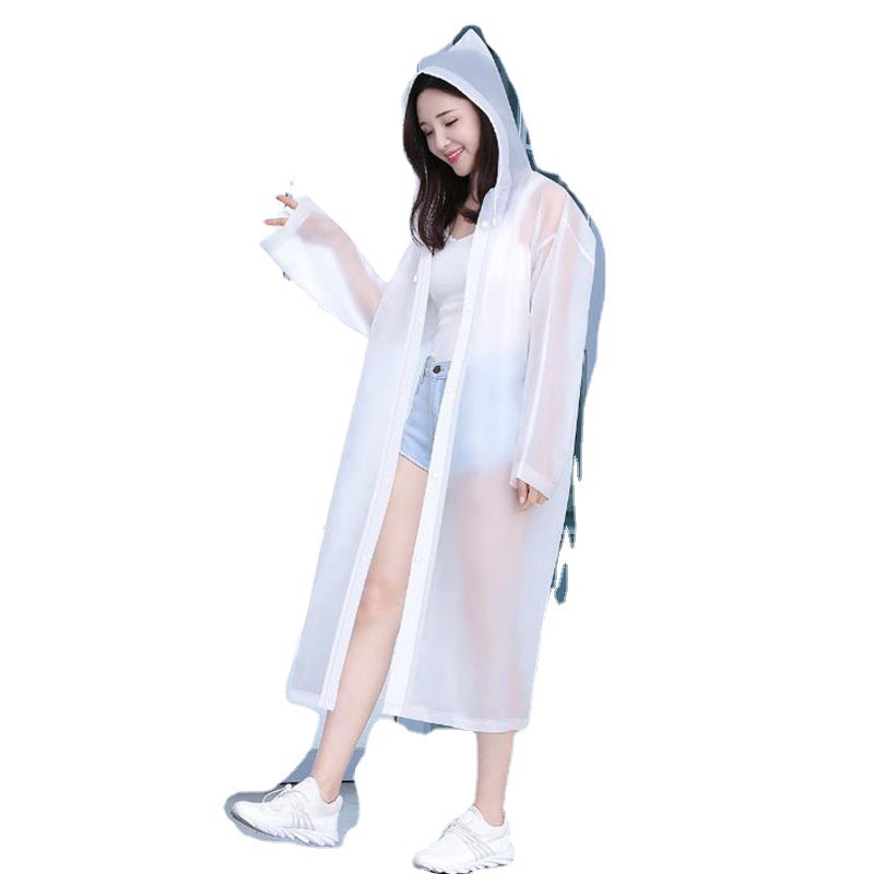 Picture of Eva Fashionable Single-Person Long Full-Body Rainstorm-Proof Unisex Adult Poncho Portable Disposable Raincoat for Outdoor Rain Protection