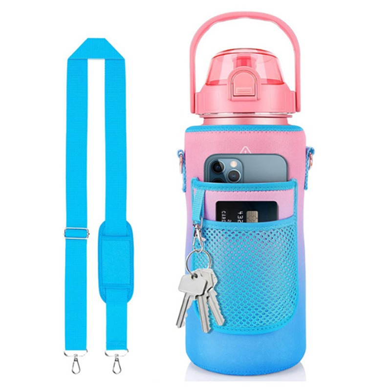 Picture of Manufacturers produce diving material water cup cover portable lemon cup protective cover portable cross-belt sports water bottle cover