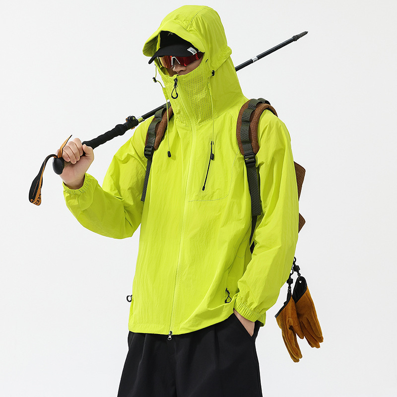 Sun Protection Clothing for Women 7A Antibacterial Upf100 Summer Outdoor Skin Clothing Ice Silk Anti-Ultraviolet Sun Protection Clothing for Men Breathable