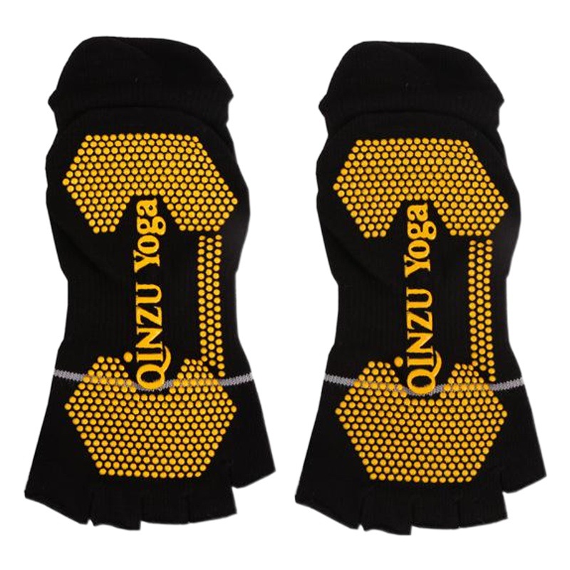 Men's yoga socks cotton five-finger socks wish supply can be used LOGO backless open toe yoga socks men wholesale