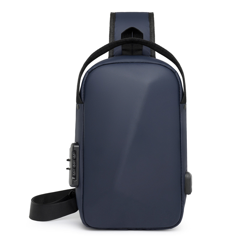 Picture of Large Capacity Outdoor Riding Crossbody Bag Men's Multifunctional Usb Rechargeable Shoulder Bag Business Simple New Chest Bag
