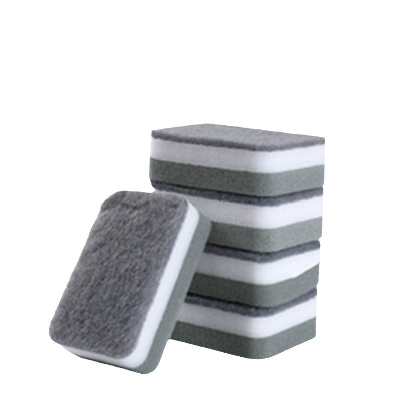 Picture of Double-sided double-layer sponge dish block magic wipe strong decontamination kitchen supplies shoe cleaning artifact descaling pot