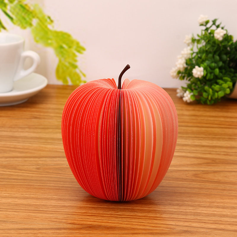 Picture of Large red apple note paper three-dimensional creative vegetable and fruit note paper cute special-shaped convenient message note pad