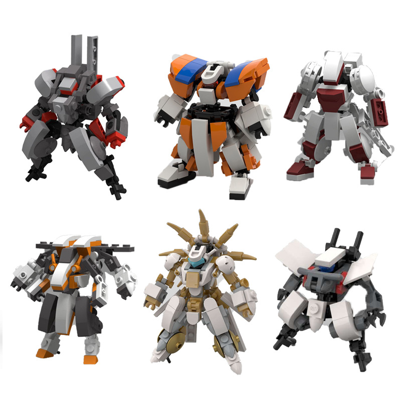 MOC building blocks compatible with Lego minicomputer MOC assembled robot puzzle creative eight-claw gold exoskeleton