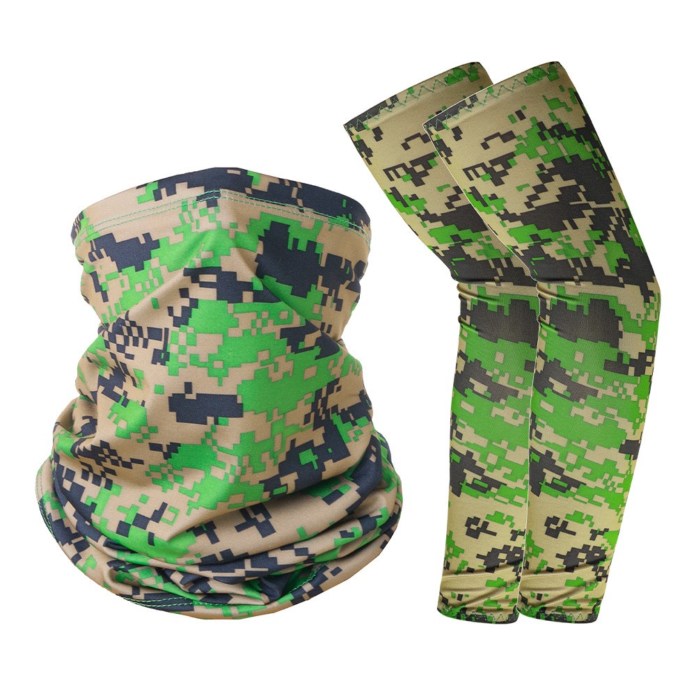 Picture of Ice Silk Sun Protection Sleeves Magic Headscarf Set Summer Sun Protection Cycling Sports Outdoor Equipment Combination Spot Wholesale