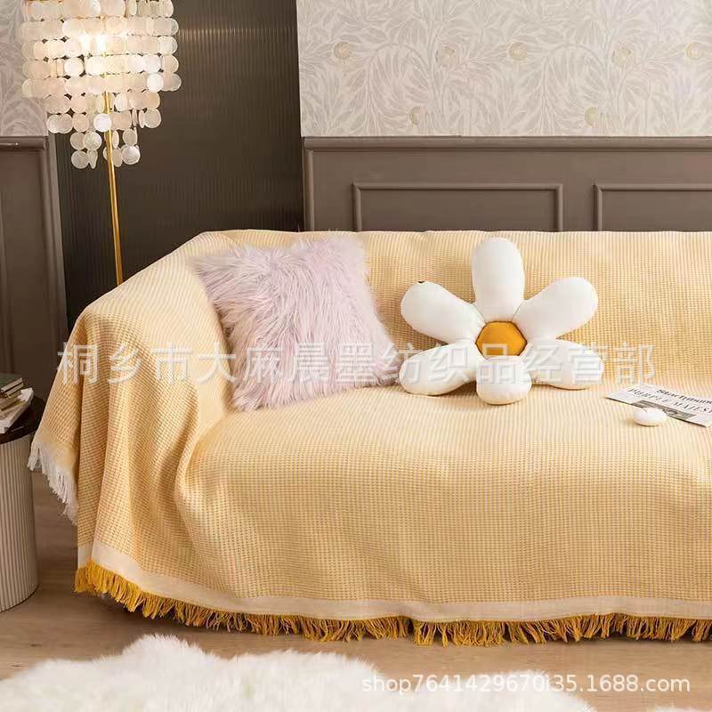 Picture of Multifunctional Sofa Towel Nordic ins Style Cover Cloth Full Cover Sofa Cushion Cover Blanket Single Triple Four Seasons Universal