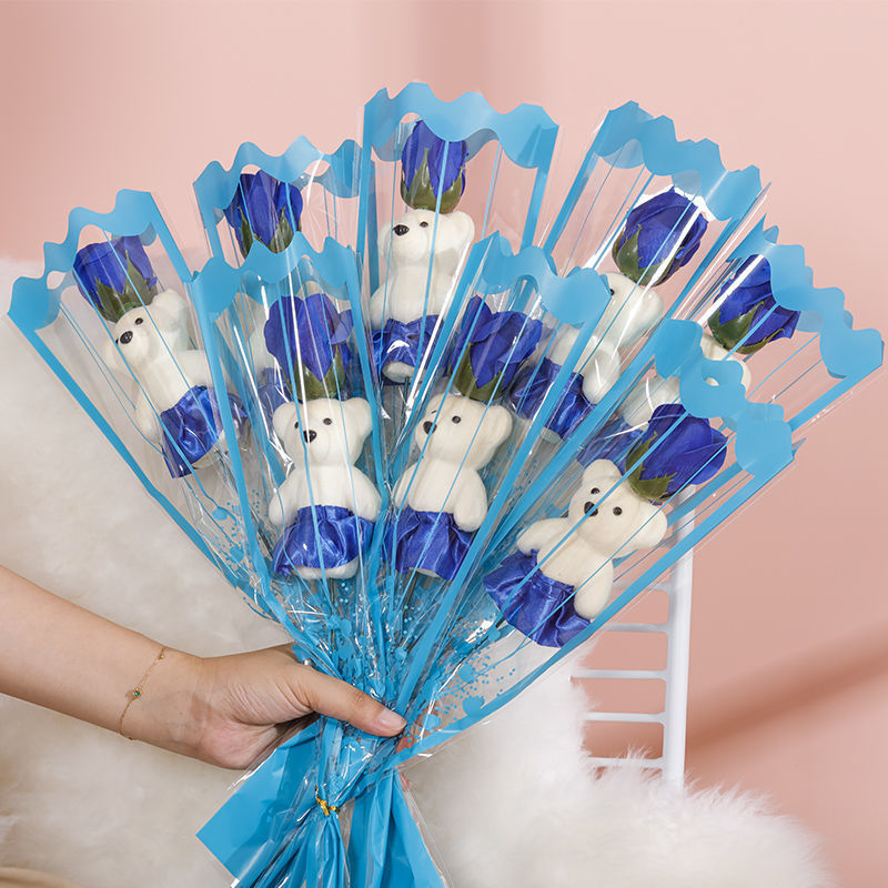 Picture of Valentine's Day to Send Teachers to School Season Gift Simulation Bear Soap Flower Rose Bouquet to Send Girlfriend to Push Gift