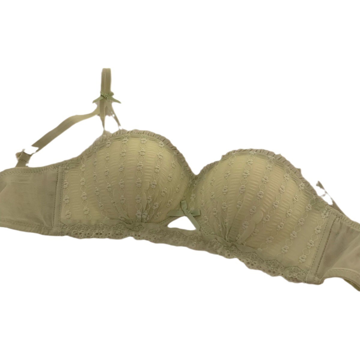 Underwear Women's Small Chest Gathered Big Breast Anti-sagging Strapless Non-slip Japanese Style Sweet Bra Set