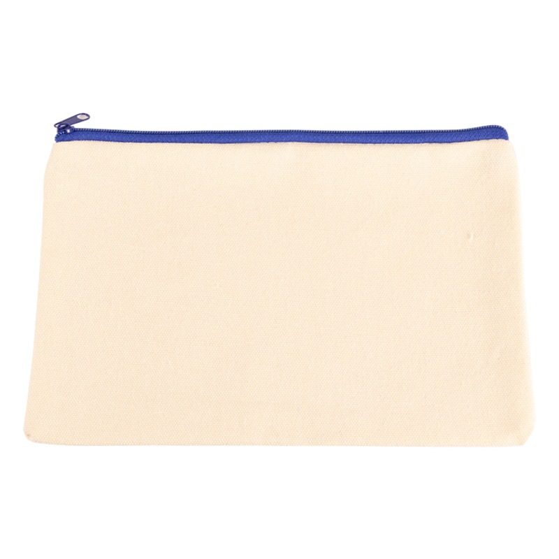 Amazon cross-border canvas pen bag custom printed logo ladies makeup storage bag student pen bag factory custom