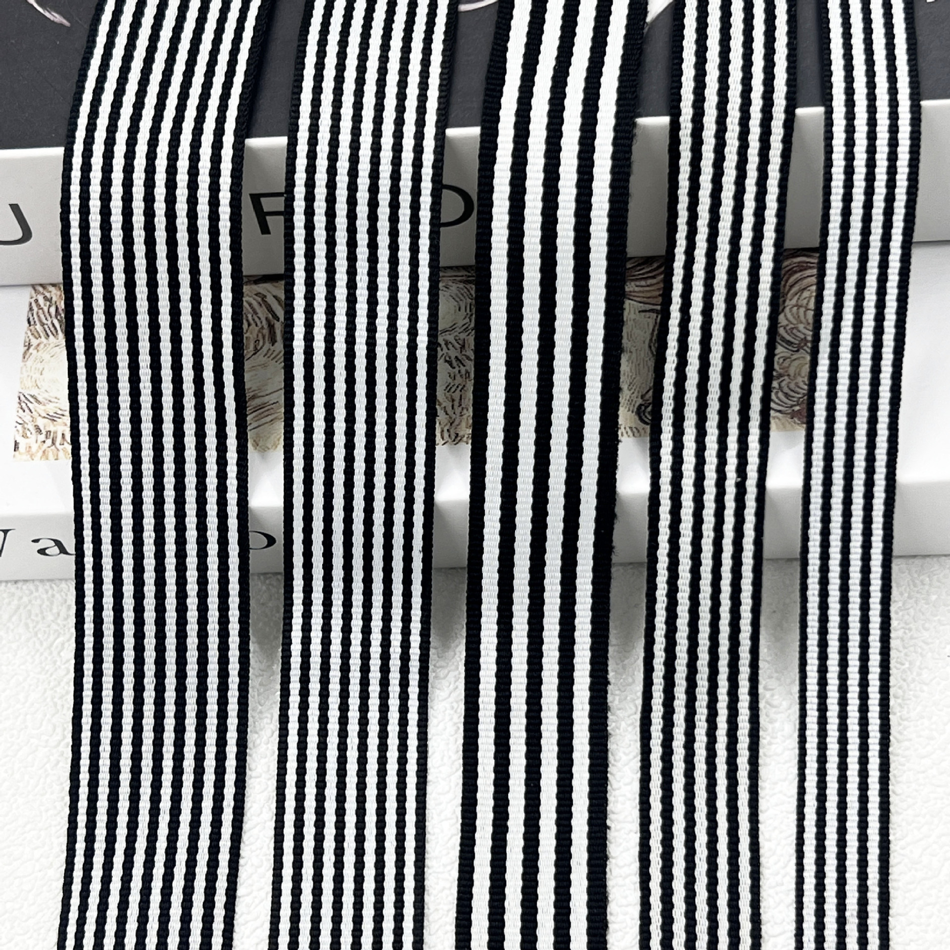 in stock color striped jacquard webbing shoes and hats home textile gift box children's clothing trouser edge wrapping strip clothing accessories new