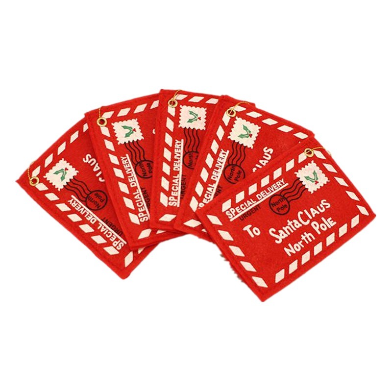 Christmas Envelope Christmas Tree Pendant Non-woven Envelope Creative Card Decoration Wedding Christmas Decorations Red Envelope