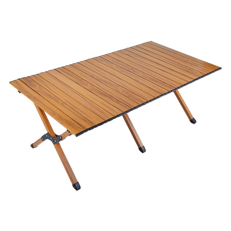 Picture of Outdoor folding table aluminum alloy egg roll table portable camping table and chair stall picnic table barbecue full suit