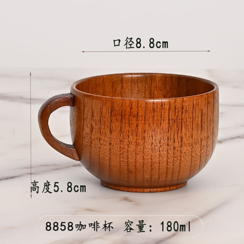 Picture of Origin supply round solid wood mug wooden creative water cup general insulation wooden cup large quantity excellent price