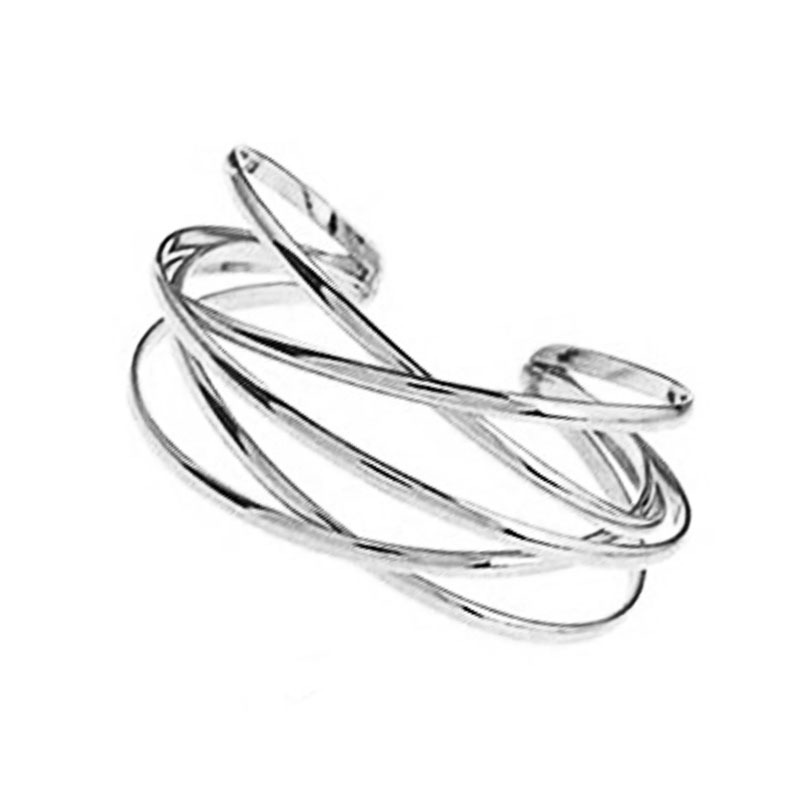 Picture of Cross-border Hot Selling European and American Kwa Hollow Metal Pattern Iron Open Bracelet Personalized Wire Punk Bracelet Set