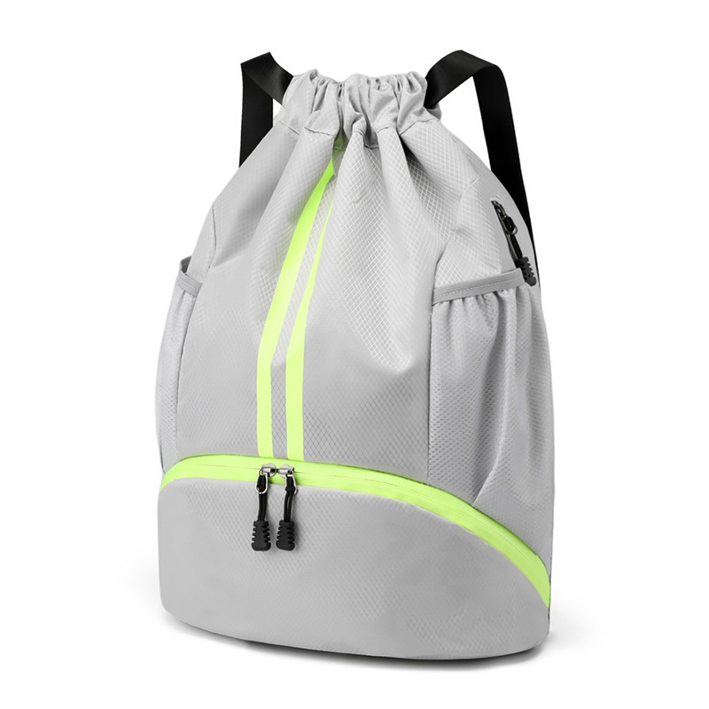 Picture of Basketball Bag Dry and Wet Separate Swimming Bag Bundle Pocket Drawstring Backpack Men's Basketball Bag Ball Bag Student Portable Schoolbag