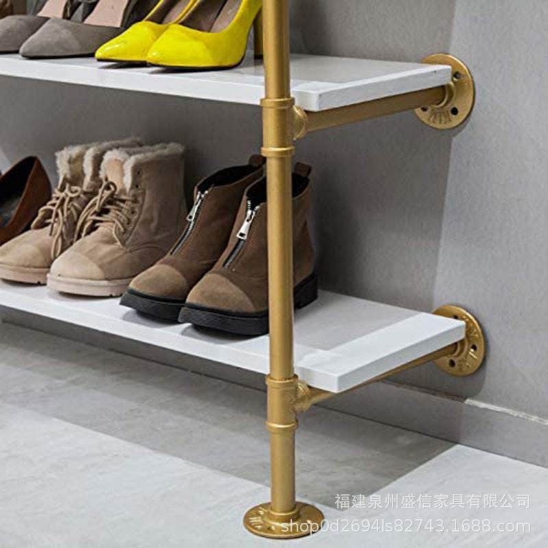 Picture of Cross-border Retro Industrial Style Clothing Water Pipe Rack Iron Clothes Hanger Old Shelf Clothing Store Wall Display Rack