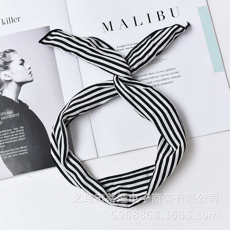 Picture of Korean Style Fresh Iron Wire Headband Cute Polka Dot Headband Printed Headband Foreign Trade Hot Selling Headband Headwear Cross-Border