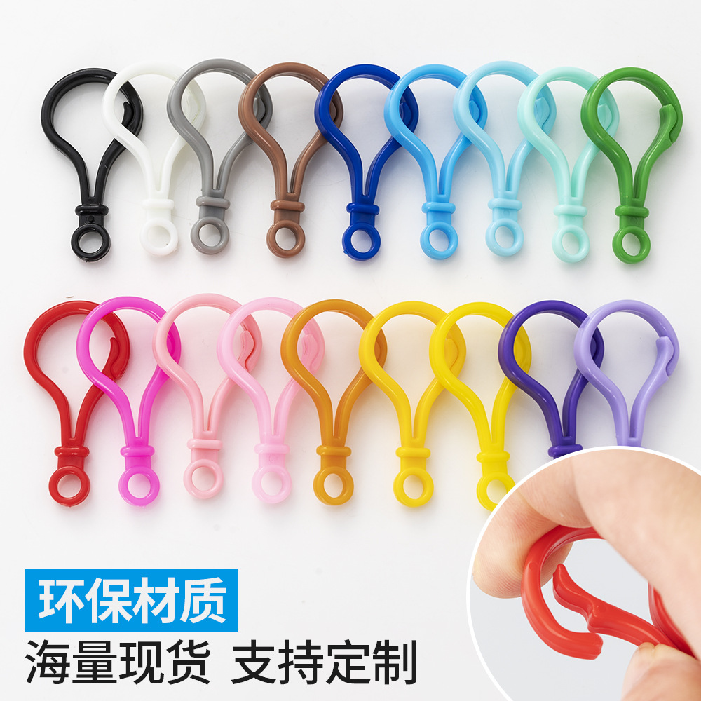 diy jewelry accessories color bulb button doll key chain plastic lobster buckle bag buckle acrylic hook buckle