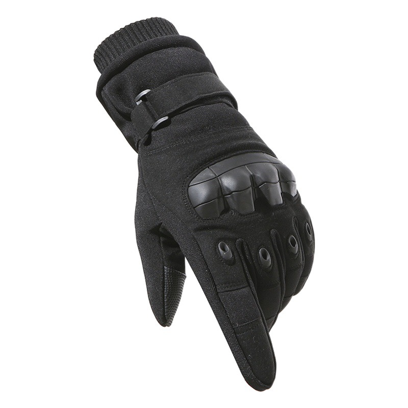 Tactical Gloves Plus Velvet Full Finger Thickened Winter Men's Sports Outdoor Mountaineering Training Wind Protection Warm Gloves