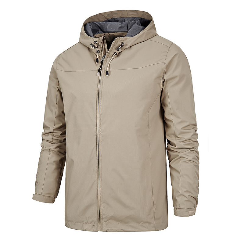 Picture of Outdoor windproof waterproof four-season mountaineering suit men's thin spring and autumn single-layer jacket women's one-piece hair