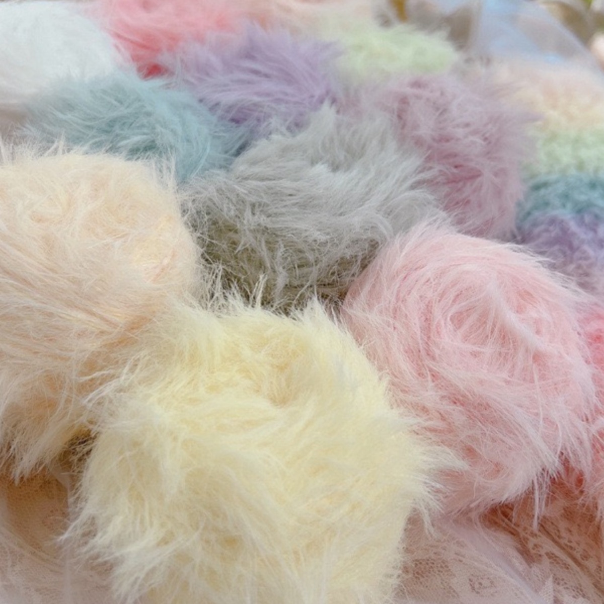 Wool House Long Wool Imitation Mink Color Macaron Color Hand-woven DIY Scarf Soft 50g Special Line