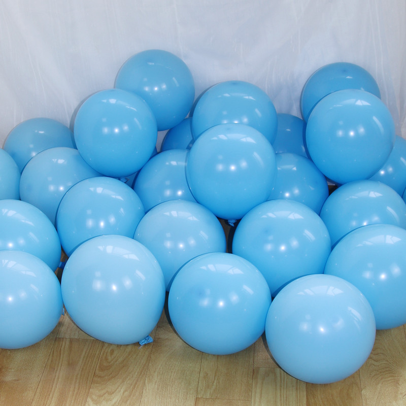 Picture of 10 Inch Thickened Sub Light Blue Ink Blue Haze Night Blue Round Balloon Birthday Bar Decoration