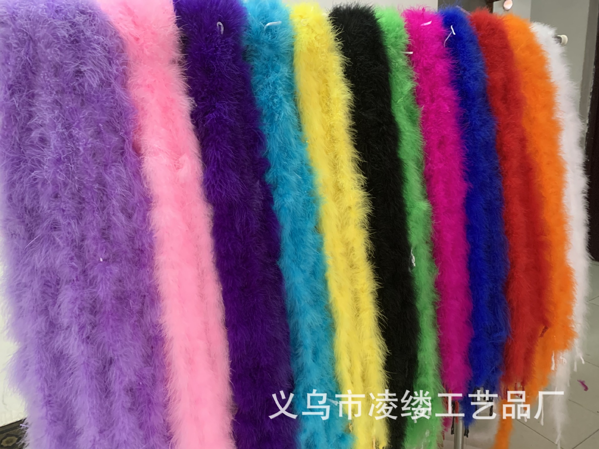 Spot supply 2 meters a Turkey wool strip DIY clothing accessories feather scarf multicolor wool strip spot