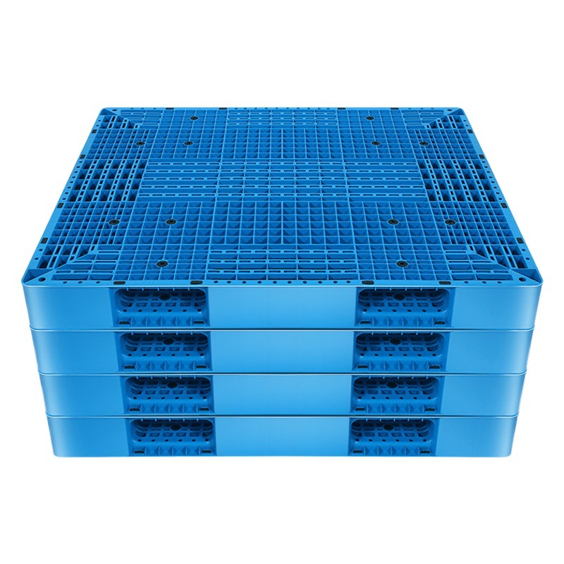 Picture of In stock mesh double-sided plastic pallet forklift heavy-duty plastic card board logistics cargo stacking plastic base board manufacturer