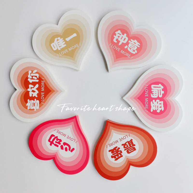 Heart-shaped cards prefer love words love greeting cards floral gifts decoration small hanging floral shop supplies materials valentine's day