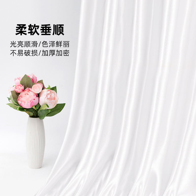 Picture of White Cloth Fabric Projection Background Cloth Tablecloth Painting Photo White Silks and Satins Silk Cloth Lining Rag