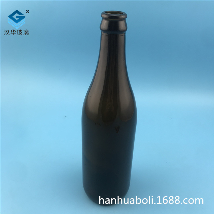 Picture of Factory supply 500ml yellow rice wine glass bottle brown glass dark beer bottle 0.50kg soda bottle Hanhua