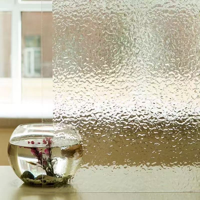 Vintage water corrugated glass film decorative glass cover privacy glass sticker transparent opaque anti-peep glass film