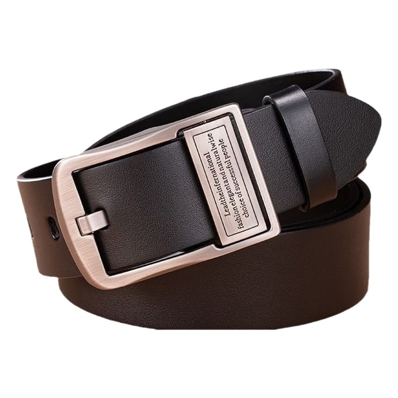 [Free puncher] genuine goods Paul men's belt soft cowhide pin buckle Korean style all-match casual jeans belt