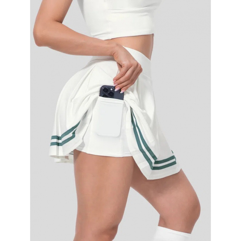 Women's Spring and Summer Quick-drying Short Skirt Contrast Color Sports Pants Skirt Anti-walking Golf Women's Fitness Running Tennis Pleated Skirt