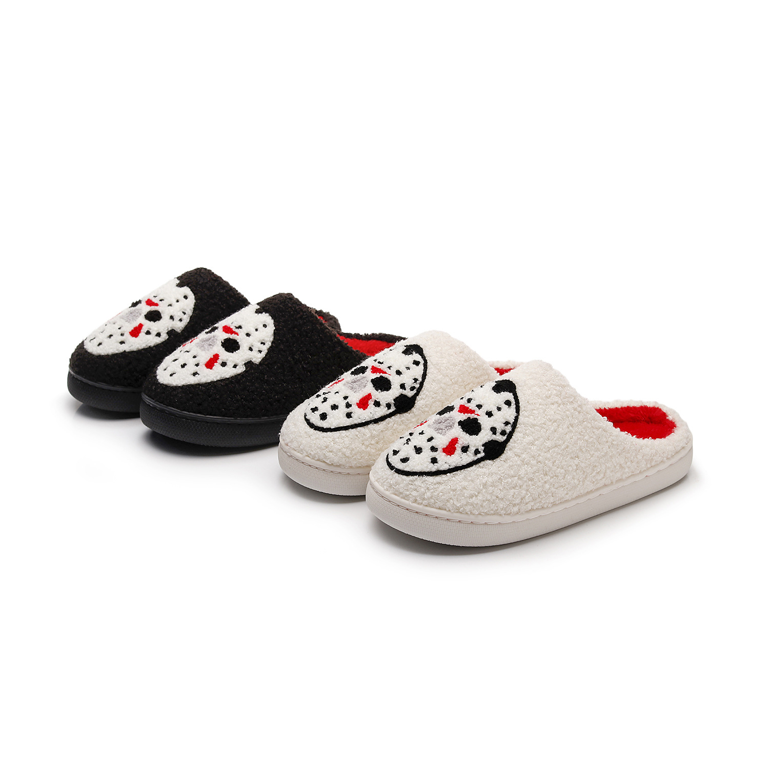 Cross-Border Autumn and Winter Plush Cotton Slippers for Men and Women, Horror Movies, Halloween, Friday the 13Th