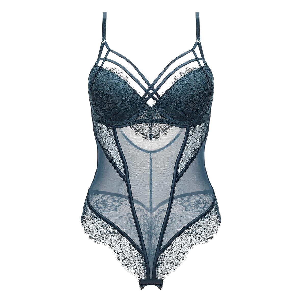 Factory Direct Sales French Sexy Jumpsuit Temptation Transparent Lace European and American Tight Sexy Jumpsuit