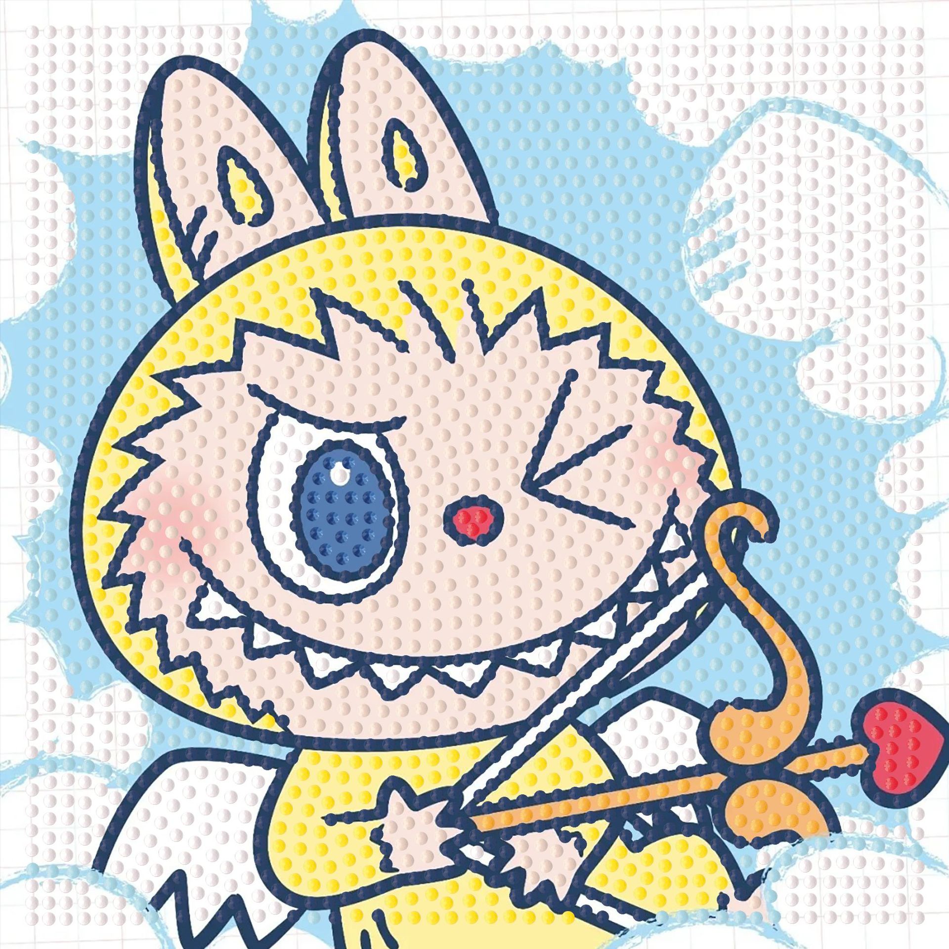Picture of Original God New Diamond painting children student diy handmade diamond material package with frame Cartoon Cartoon educational toys