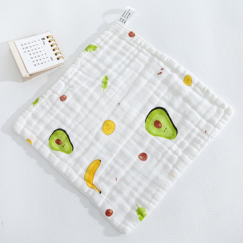 Picture of Cotton small square six-layer high density gauze towel newborn baby saliva towel baby wash face towel wholesale