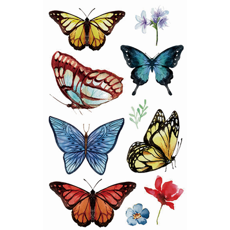 Picture of New Cross-border Cute Color Butterfly Tattoo Sticker Waterproof Small Fresh Children's Children's Six One Princess Face Sticker Color Sticker