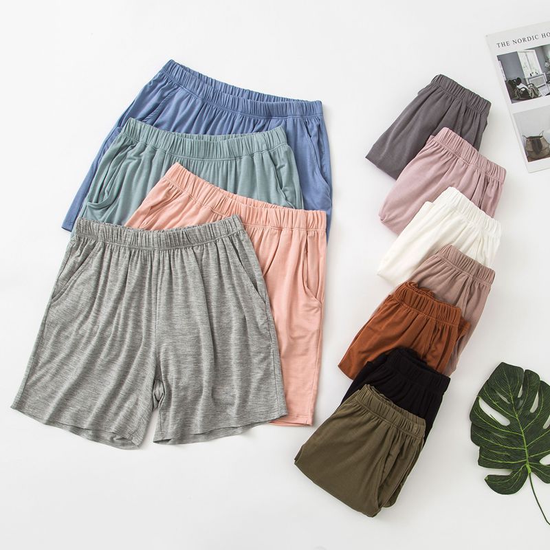 Summer modal shorts Loose Women's cotton slimming high waist home pajama pants casual women's plus size home pants with pockets