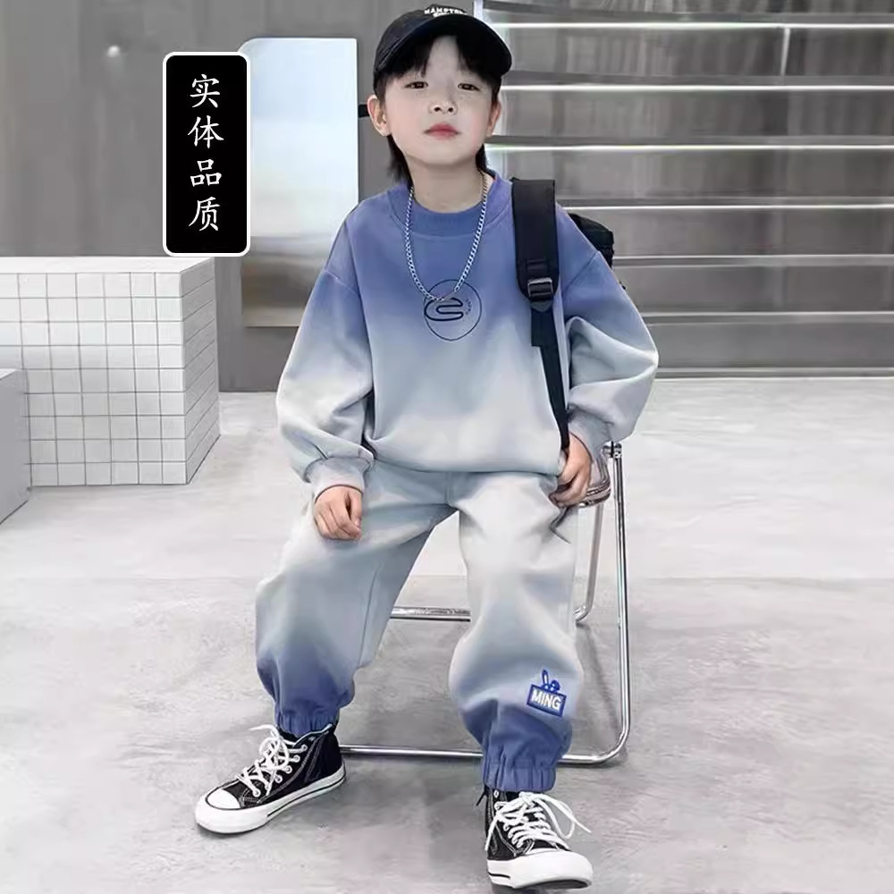 Boys' Autumn suit 2024 New Children's Autumn Sweatshirt Trendy Handsome Fashionable Spring and Autumn Fashion