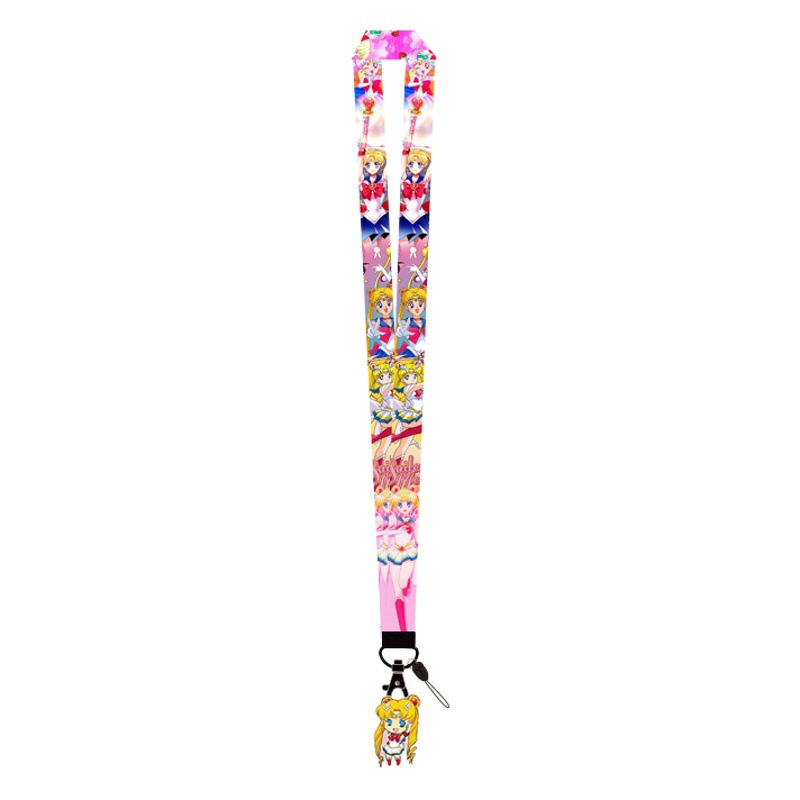 Amazon Supply cartoon mobile phone lanyard long neck rope work permit campus delivery card rope pretty girl