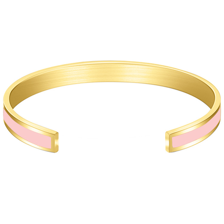 Picture of Cross-Border Export Jewelry My Badass Girl Gang Stainless Steel Bracelet Colorful Customizable Bracelet
