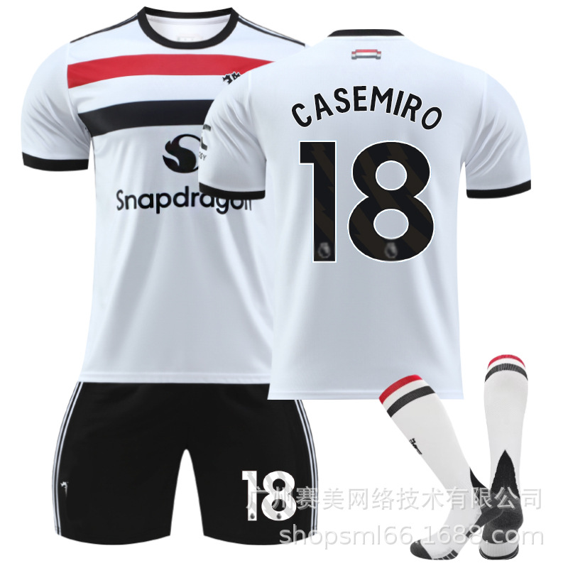 Picture of 2425 Red Devils Two-man White Football Jersey suit 10 Rashford 37 Menu 17 Garner Joe 7C Luo Men's Jersey