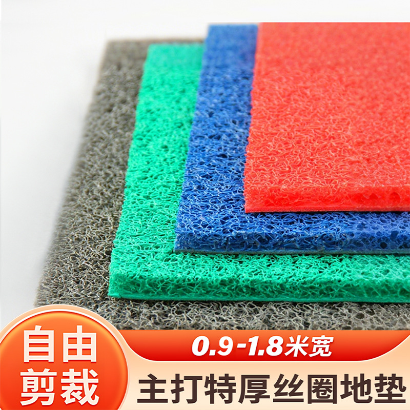 Door Mat Thickened Plastic Silk Ring Foot Mat Door Non-slip Waterproof Carpet Household Entrance Mat Can be Cut
